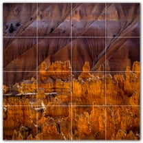 Picture-Tiles.com: Canyon Ceramic Tile Wall Mural WAL500332-44S. 17"W x 17"H using (16) 4.25" x 4.25" Ceramic Tiles-Satin Finish