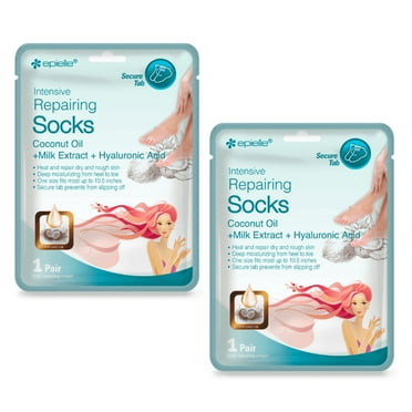 Amope Pedimask Foot Sock Mask (1 Pair), Blend of Moisturizers Lavender ...