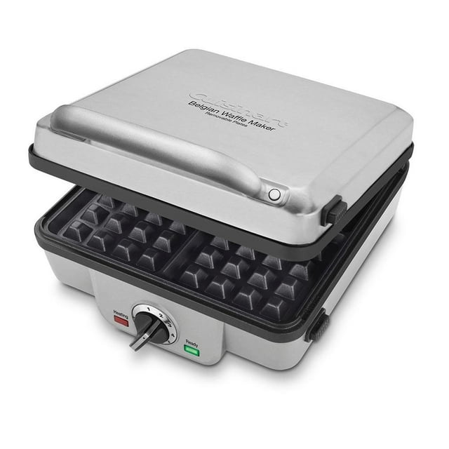 Wafflera con Placas Intercambiables Cuisinart 4 Rebanadas Plateada