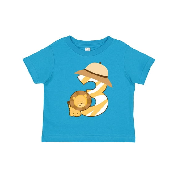 Inktastic 3rd Birthday Jungle Safari Lion 3 Year Old Boys or Girls Toddler T-Shirt