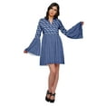 thumbnail image 1 of Moomaya Robe Courte Imprimée pour Femmes Tenue Décontractée Manches Évasées Vêtements d'Été, 1 of 6