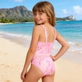 thumbnail image 3 of MEZZALL Summer Girls One-Piece Swimsuit Monokini For Beach Pool Water Play Sun Comfortable Stretch Swimwear Hawaii With Cartoon / Flower Print Beachwear, 3 of 5