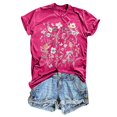 thumbnail image 1 of Mode Femme Décontractée Uni Mignon Imprimé Col Rond Manches Courtes Chemise Haut Compression Chemise Femme Femmes Course Manches Longues Femmes Actif Superposition T-Shirt pour Femmes Superposition Manches Longues Chemise Femmes Femmes, 1 of 3