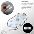 thumbnail image 4 of luces LED para interior de coche, iluminación ambiental de 7 colores, luz de lectura recargable por USB, luces LED portátiles para coche., 4 of 5