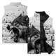 thumbnail image 1 of Ropa informal y versátil para hombre Chaleco de trabajo con estampado de tigre personalizado Chaleco estampado moderno Chalecos para hombre sin mangas, 1 of 5