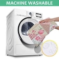 thumbnail image 6 of Pioneer Flower Floral Print Pattern Square Tablecloth,Waterproof Square Table Cover,Wipeable Spillproof Washable Table Cover for Home Kitchen Party Decor 42"X42"(107x107cm), 6 of 6