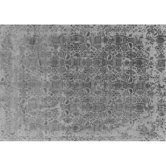 Ahgly Company Indoor Rectangle Oriental Gray Industrial Area Rugs, 5' x 8'