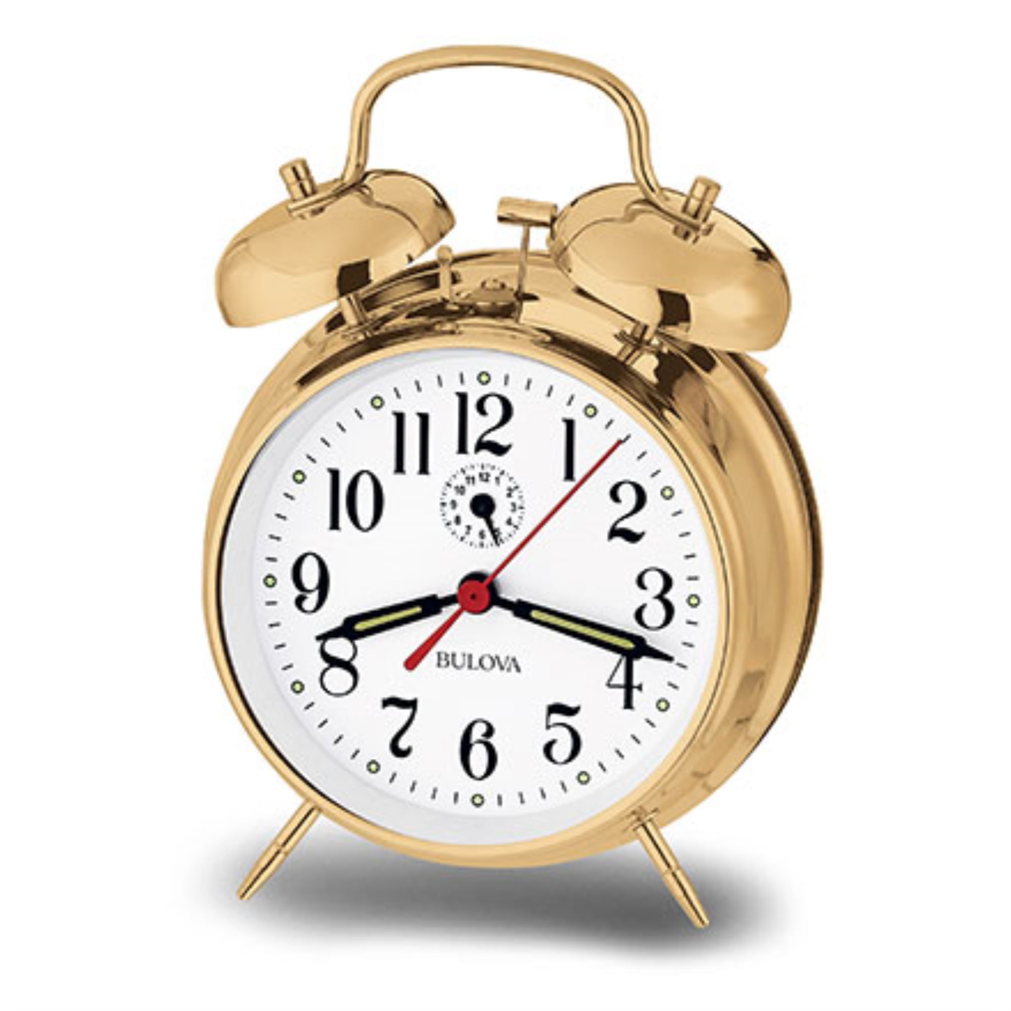 Retro Home Westclox Twin Bell Alarm Clock 70010G Vintage Design Decor Gold color 