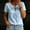 A1 Light blue, variant on Gauze Shirts for Women Bow Tie Front Tops for Women Lace PatchWorks Gauze Shirts Pullover Basic Tees Tunic Loose Stylish Tops Loose Fit Shirts Going Out Tops Gauzy Peasant Buisness Work Tee Shirt
