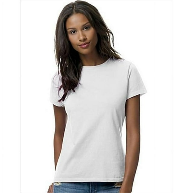 Hanes SL04 T-Shirt Nano-T pour Femmes Taille Très Grand, Blanc