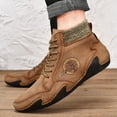 thumbnail image 1 of Zapatos de caña alta para hombre, de otoño e invierno, calcetines de talla grande para hombre, botas Martin con boca, botas de cuero casuales retro de moda, 1 of 1