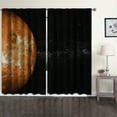 thumbnail image 1 of 3S Brother's Modern Kids Room Space-X Set of 2 Curtain Panels Hanging Back Tap & Rod Pocket Room Darkening Blackout Thermal Insulated Noise-Reducing Home Deco Multicolor One Panel 52"x108", 1 of 6