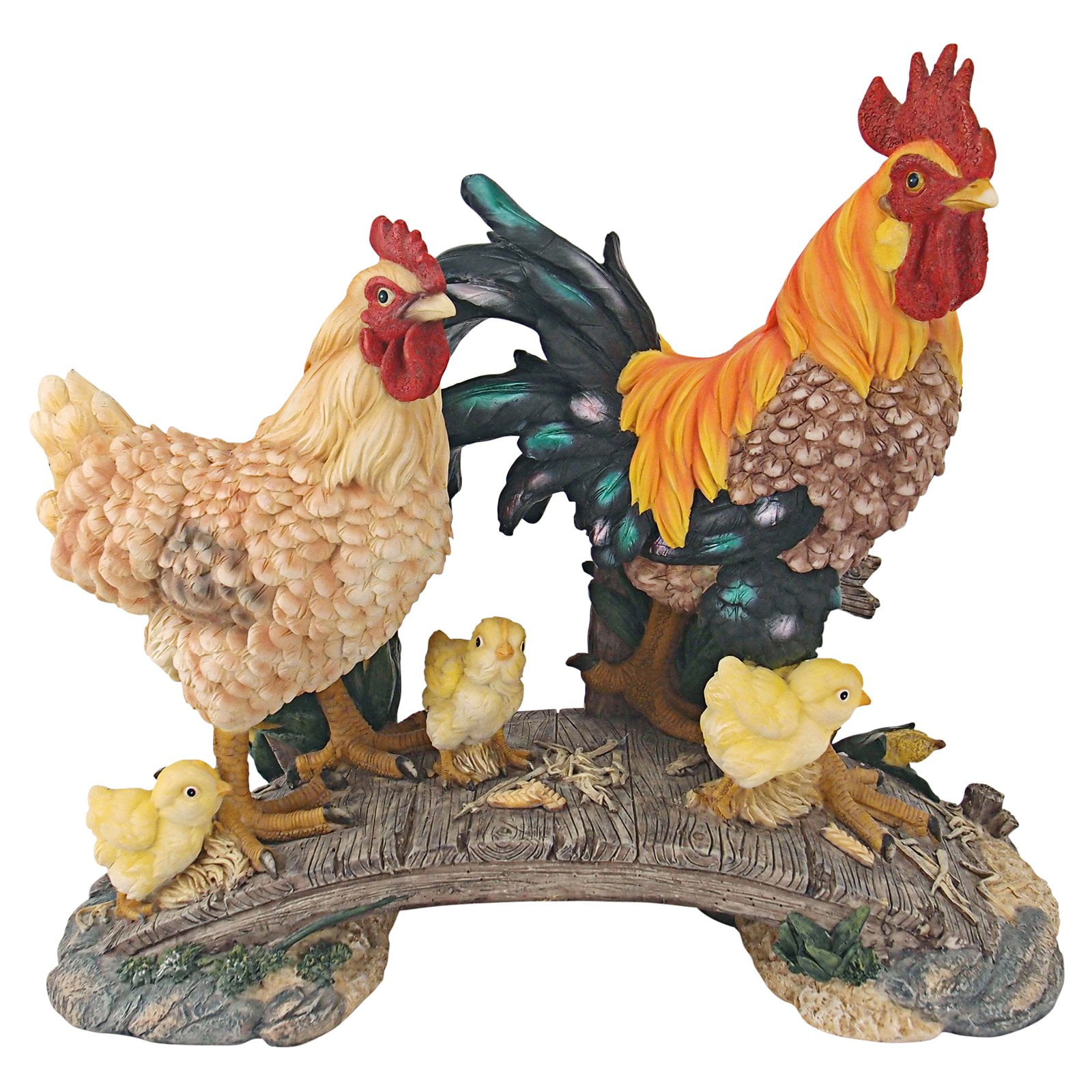 Design Toscano Chickens Bridging The Roost Garden Statue by Design Toscano