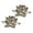 Gold, variant on A&B Home Set of 2 Gold Glass Lotus Flower Tealight Candleholders