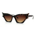thumbnail image 4 of Vintage Golden Era Narrow Cat Eye Luxury Chic Plastic Sunglasses Tortoise - Brown, 4 of 8