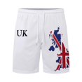 thumbnail image 5 of WILLBEST Pantalones Cortos para Hombre, Camisa de Manga Corta con Botones y Bandera Europea y Británica, Pantalones Cortos Informales Holgados y Cómodos para Negocios de Calle, Conjunto de Dos Piezas, 5 of 5