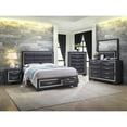thumbnail image 5 of Glory Furniture Liverpool Contemporary Wood Veneer King Storage Bed in Black, 5 of 5