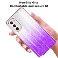 thumbnail image 2 of Moto G Stylus 2022 Case, Rosebono Bling Glitter Sparkle Laser Purple Ultra Transparent Skin Cover Shockproof Case for Motorola G Stylus 2022, 2 of 5