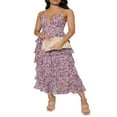 thumbnail image 3 of Femmes Bodycon Robe Volants Sans Manches Cami Split Robes Été Casual Beach Party, 3 of 8