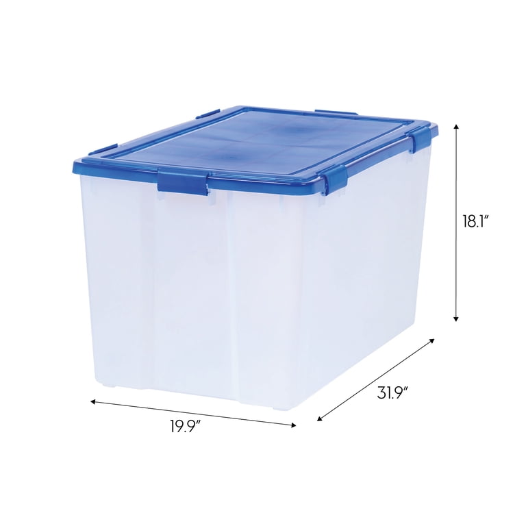 IRIS 156 Qt. Clear Plastic Storage Bins with Airtight Lids photo 8