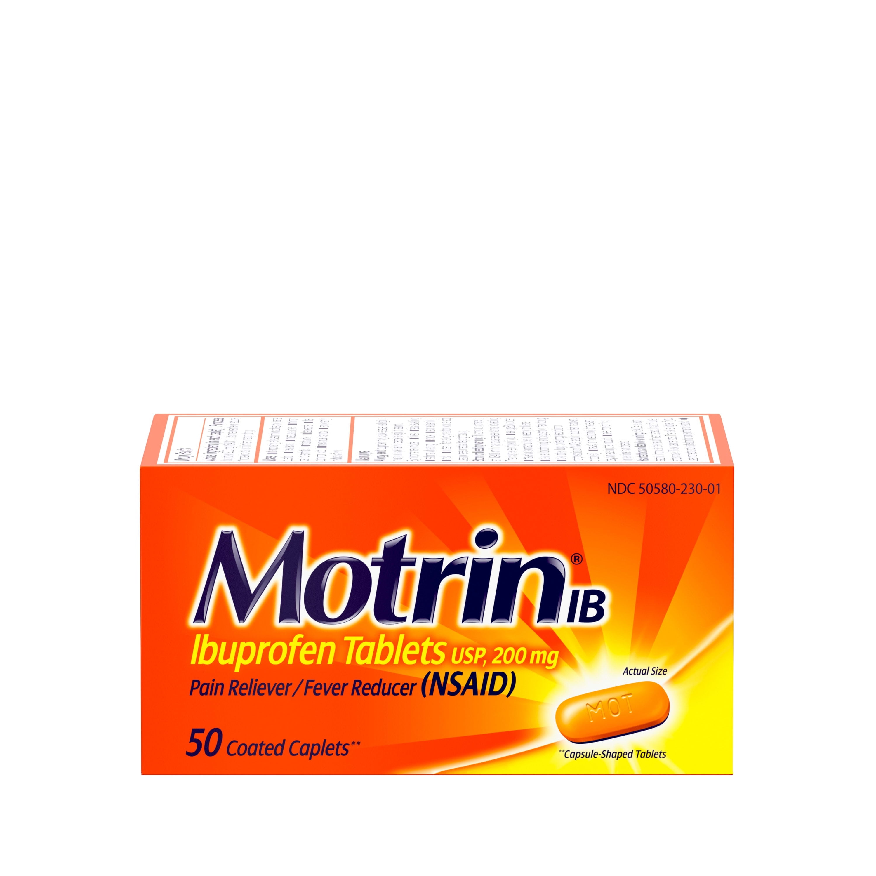 Motrin IB, Ibuprofen 200mg Tablets For Fever, Muscle Aches, Headache