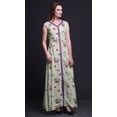 thumbnail image 3 of Bimba Robe Longue Décontractée d'Été Sans Manches à Fente avant Imprimée à Fleurs pour Femmes - Petit, 3 of 5