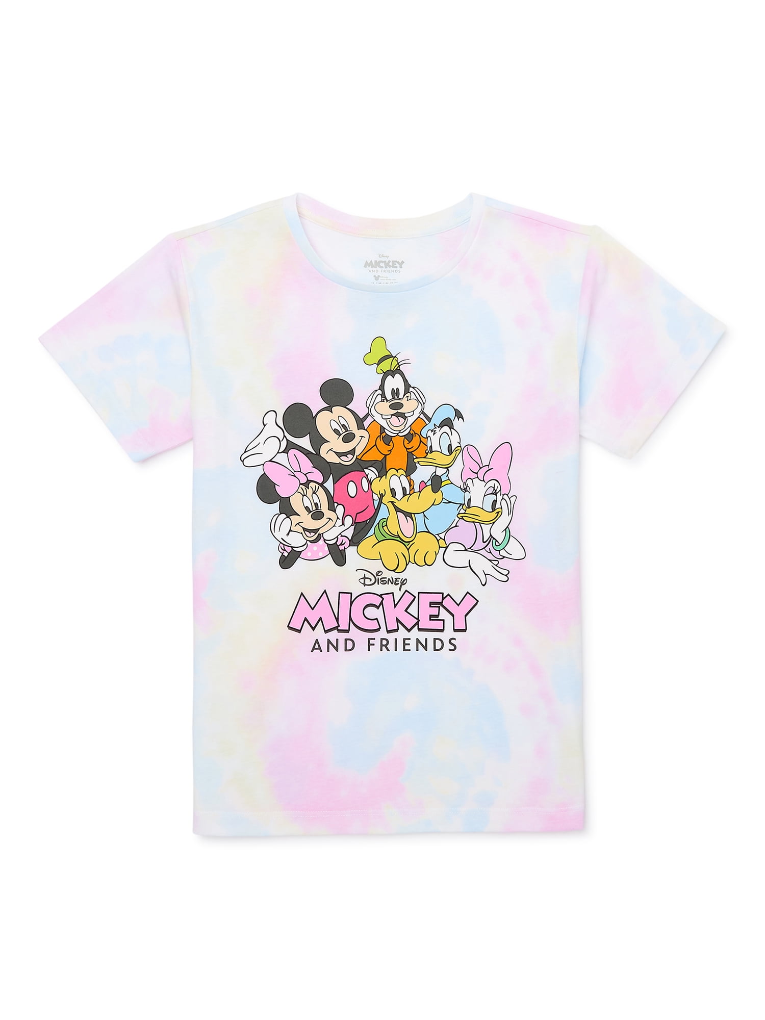 Disney Girls Mickey and Friends Graphic Tee with Short Sleeves, Size XS ...