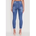 thumbnail image 5 of Womens WAX Crinkle Hem Whiskered Skinny Jeans, 5 of 5