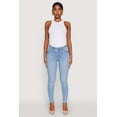 thumbnail image 2 of Womens WAX High Rise Solid Cropped Skinny Jeans, 2 of 5