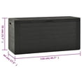 thumbnail image 4 of vidaXL Garden Storage Box Anthracite 116x44x55 cm, 4 of 5