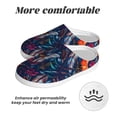thumbnail image 6 of Daiia Tropical Flower Print Women’s Fuzzy Slippers Memory Foam Lightweight House Shoes Cozy Loafer Flannel House Shoes-44/45, 6 of 7