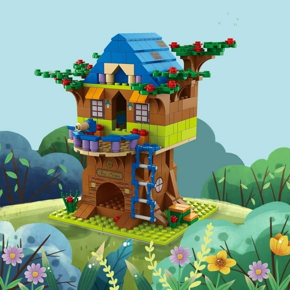 Minecraft Tree House 6-in-1 Minecraft Brick Construction Toy , Castle and Farm Building Set, Great Gift for Minecraft Players Aged 8 and up (1000 Pieces),Building Blocks Minecraft 1000 Pieces In Box