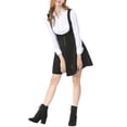 thumbnail image 2 of DARING DIVA Women's Above Knee Hem Suspender Skirt Dress M Black, 2 of 8