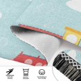 thumbnail image 6 of Yayeee Runner Rug for Bedroom 2'x6' Machine Washable Hallway Non Slip Mat, Blue Trains Pattern, 6 of 8