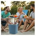 thumbnail image 6 of 3-in-1 Portable Cooler Bar Table with Bottle Opener - 4 Gallon Camping Cooler, Lift Top Cocktail Table, Outdoor Side Table for Poolside, Picnic, Black/Blue, 6 of 9