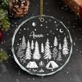 thumbnail image 3 of Personalized Camping Ornament - Camping Gift for Women - Gifts for Campers Lovers - Campfire Decor Gifts - Camper Ornaments for Christmas Tree - Custom Name Crystal Glass Ornament Decor, 3 of 6