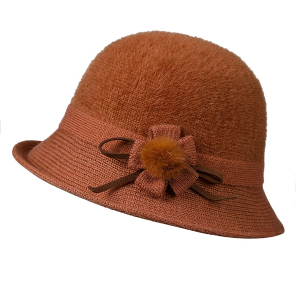 Women's Autumn And Winter Dome Casual Fisherman Pot Hat Small Bowler Hat