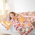thumbnail image 3 of Feelyou Cat Animal Bedding Comforter Set 7-Piece, Pink Blossoms Full Bedding Set, 3 of 7