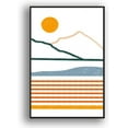 thumbnail image 3 of IDEA4WALL Framed Canvas Prints Wall Art Textured Paint Stroke Abstract Landscape Geometric Shapes for Living Room, Bedroom, Office Ready to Hang - 24x36 inches, 3 of 4