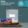 thumbnail image 2 of PAMI 2.5 Gallon Food Storage Bag with Slider Zipper, 10 count Expandable Bottom Leakproof Plastic Gallon Ziploc Bags, 2 of 5