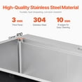 thumbnail image 3 of KFFKFF 30 inch Kitchen Sink Workstation, 304 Stainless Steel Top Mount Sinks, Drop-In Single Bowl Farmhouse Basin with Ledge & Multiple Accessories, 3 of 9
