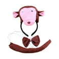 thumbnail image 2 of Animal Headband Tail Bowtie Set Halloween Cosplay for Performance Dance Prom Monkey, 2 of 7