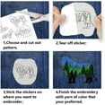thumbnail image 5 of 4Sheets 35Pcs Forest Animals Water Soluble Embroidery 11.7x8.3inch Wolves Deer Bear Stick and Stitch Embroidery Paper Stabilizer Water Soluble Hand Sewing for Shirts Coats Bags, 5 of 6