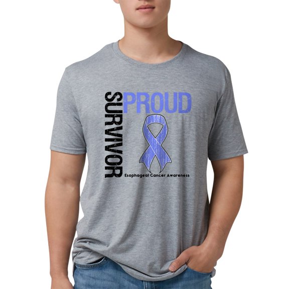CafePress - Proud Survivor Esophageal Cancer Men's Deluxe T - Mens Tri-blend T-Shirt