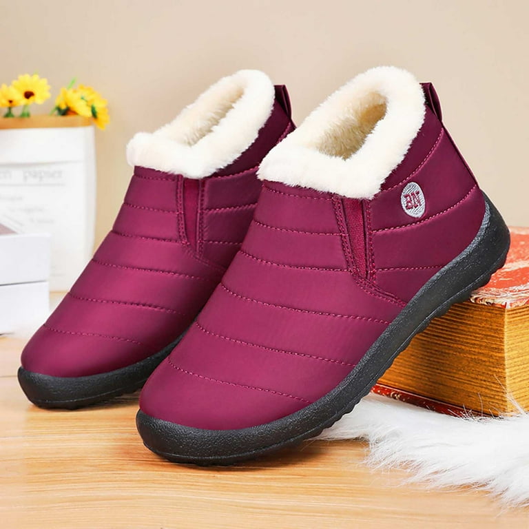 Gyexs Women's Snow Boots Slip On, Winter Shoes for Women Dressy