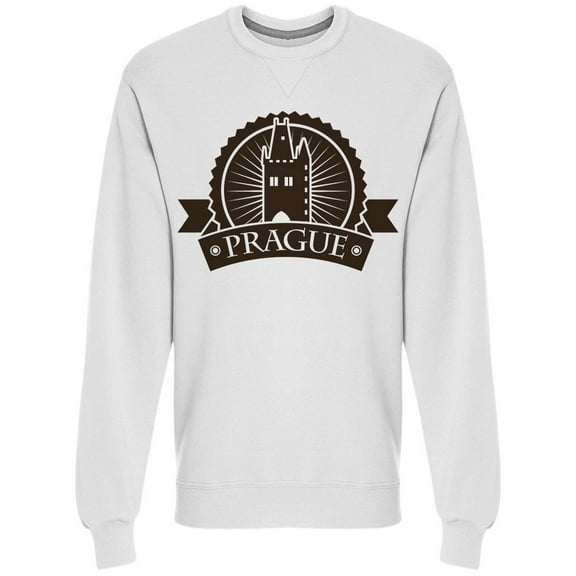 Vintage Prague Seal Graphic Sweatshirt Men -Image by Shutterstock, Male Medium