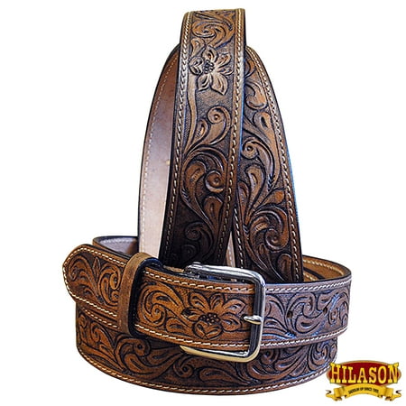 Hilason Working Leather Men'S Work Hand Carved Made Gun Holster 