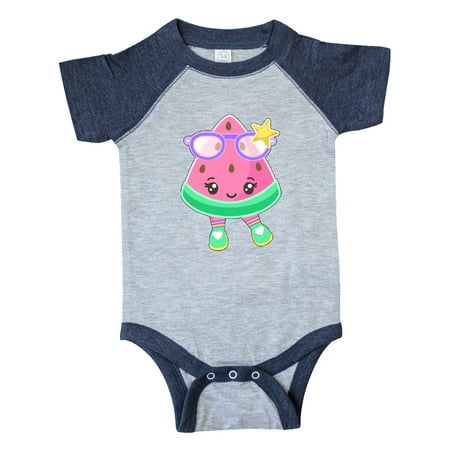 

Inktastic Cute Watermelon with Sunglasses Gift Baby Boy or Baby Girl Bodysuit