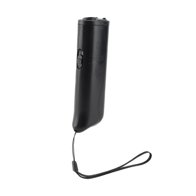 Stop 3 in 1 Anti Barking Stop Bark Device Portable Handheld Ultrasonic Pet Dog Repeller Control Training Device Trainer With LED Black