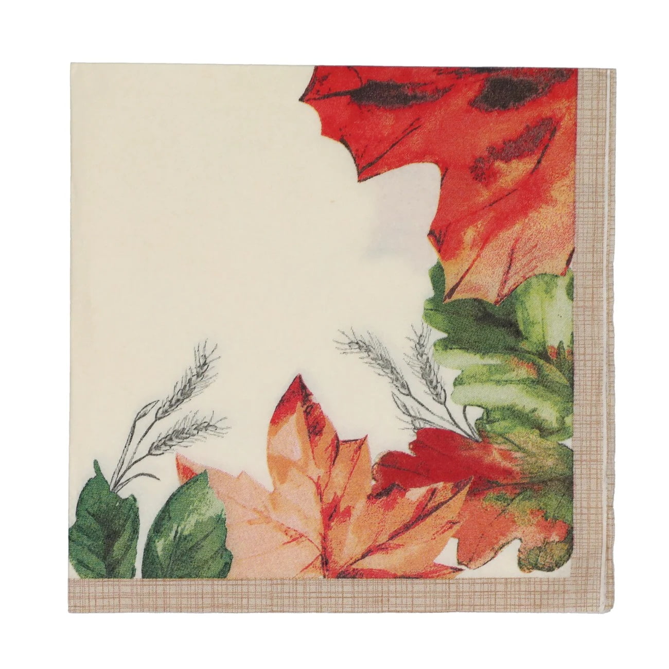 Artstyle Paper Plate & Napkin Bundle, Leaves in Autumn, 200-count